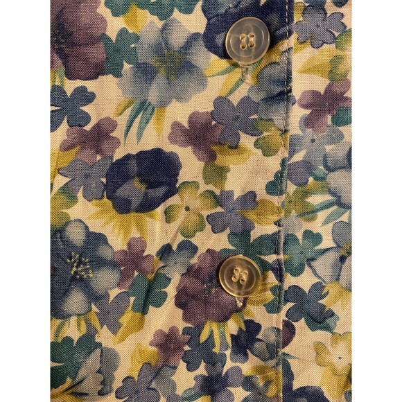 Alfred Dunner Blouse (Pansies Floral) Size 12 Rayon/Flax - Picture 4 of 6